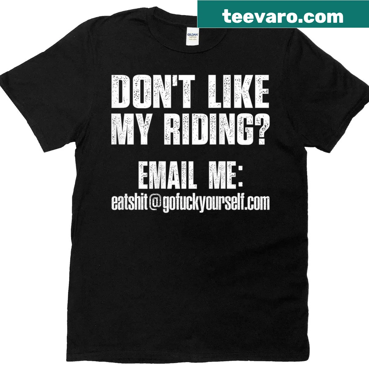 Edgy t-shirt for bikers with a humorous riding message — on a men's t-shirt