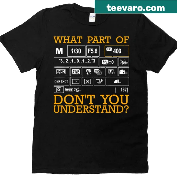 Funny t-shirt for photography instructors with humorous text