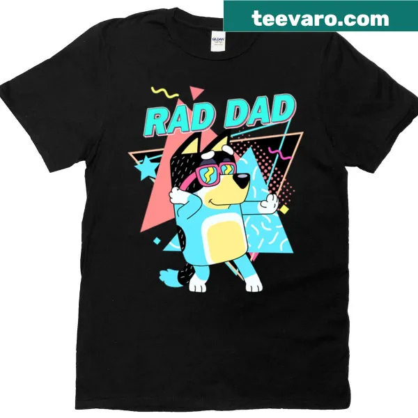 Funny Rad Dad shirt with playful typography and cool design