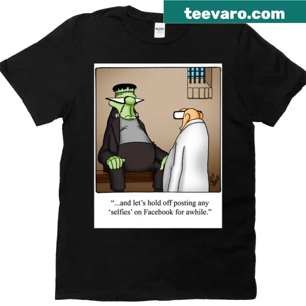 Funny Frankenstein Selfies t-shirt with Spectickles design for Halloween