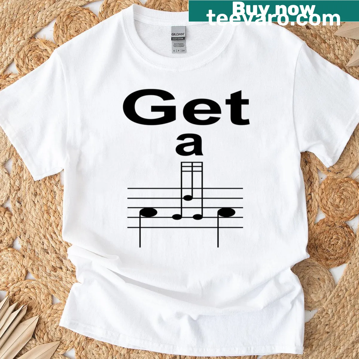 Get A Grip humorous saying T-shirt with bold center text — on a men's t-shirt