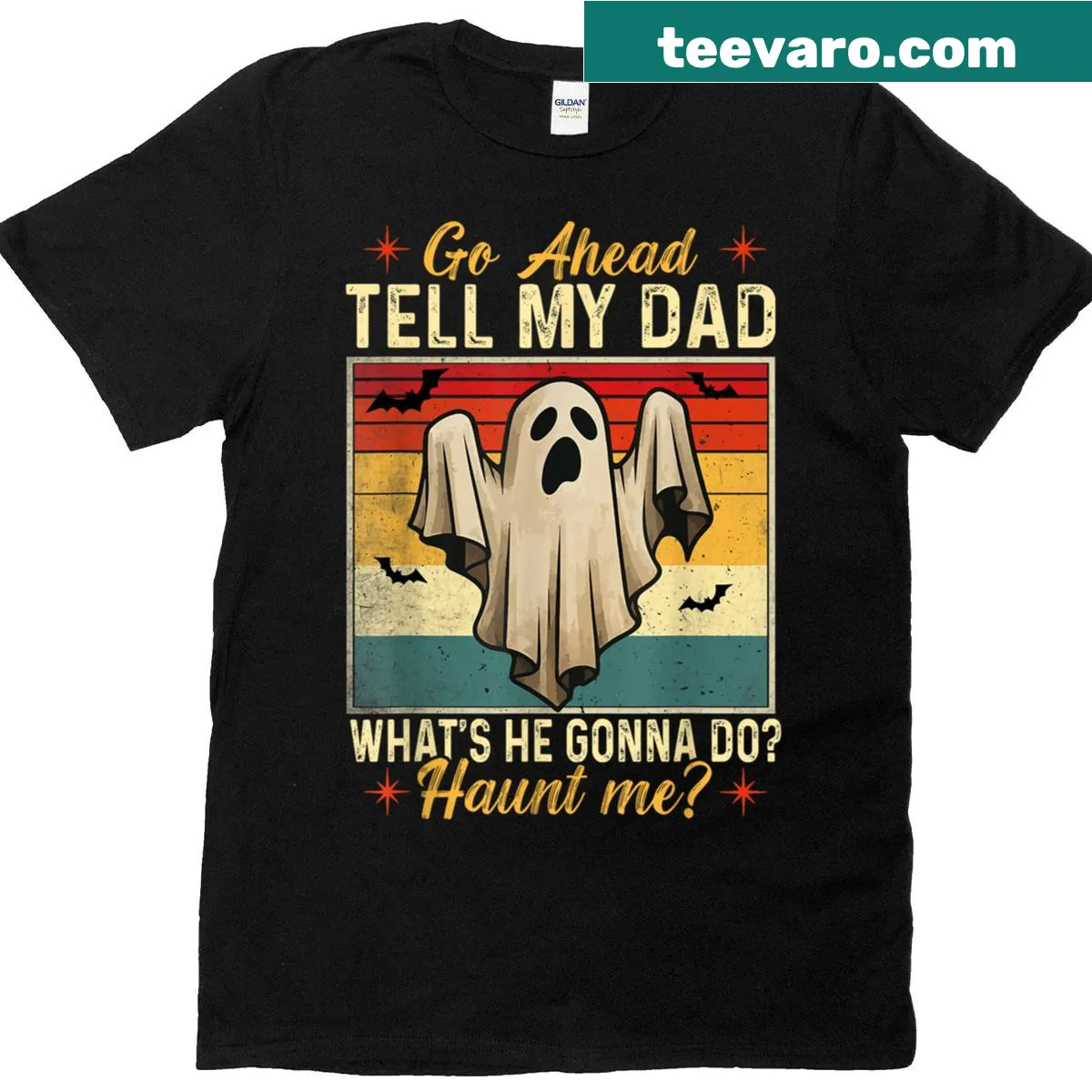 Funny t-shirt with humorous quote about dads — on a men's t-shirt