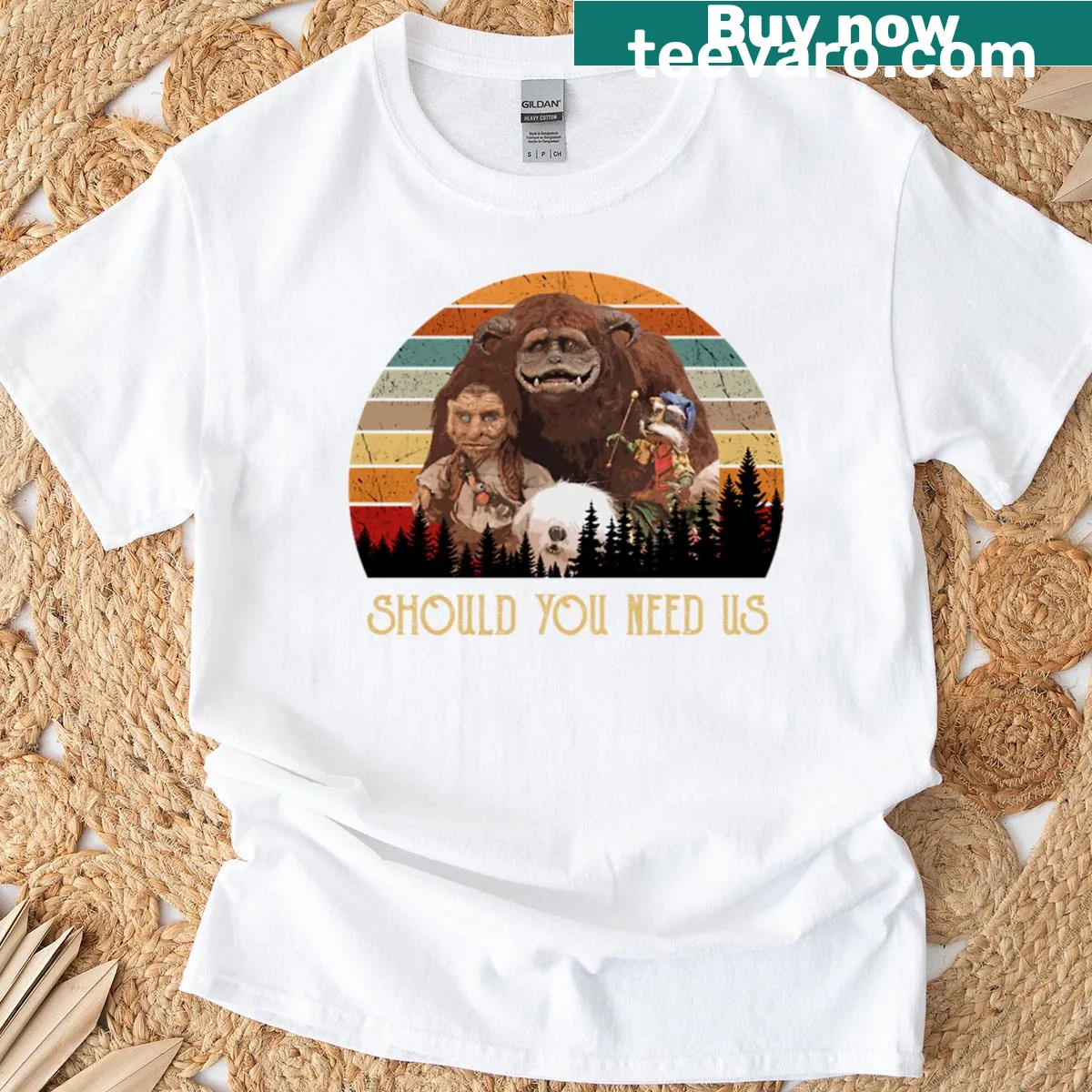 Vintage Labyrinth t-shirt featuring Hoggle and nostalgic imagery — on a men's t-shirt