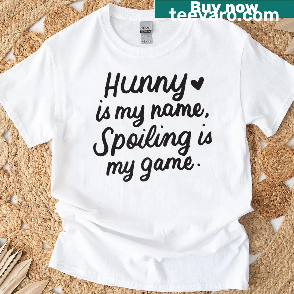 Funny grandma t-shirt with the phrase Hunny Is My Name — on a men's t-shirt