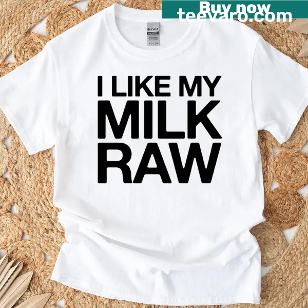 Illustration of a glass of raw milk on a T-shirt