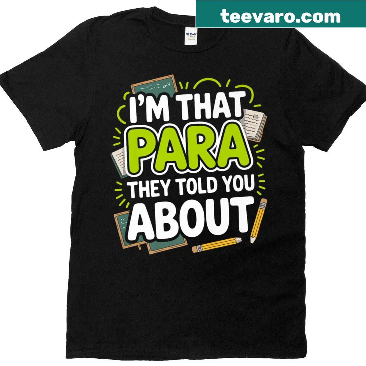 Teacher t-shirt for paraprofessionals with humorous text — on a men's t-shirt