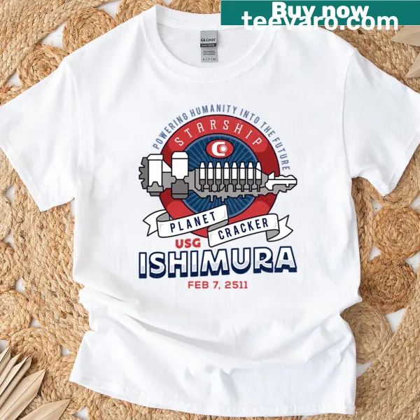 Vintage-style T-shirt with Ishimura emblem design