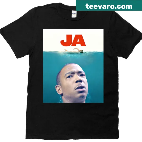 T-shirt featuring an edgy design inspired by the movie Jaws