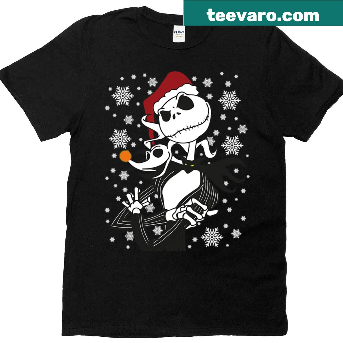 Jack Skellington t-shirt featuring a playful graphic — on a men's t-shirt