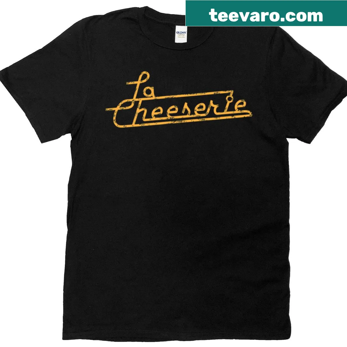 Vintage style t-shirt celebrating cheese culture — on a men's t-shirt