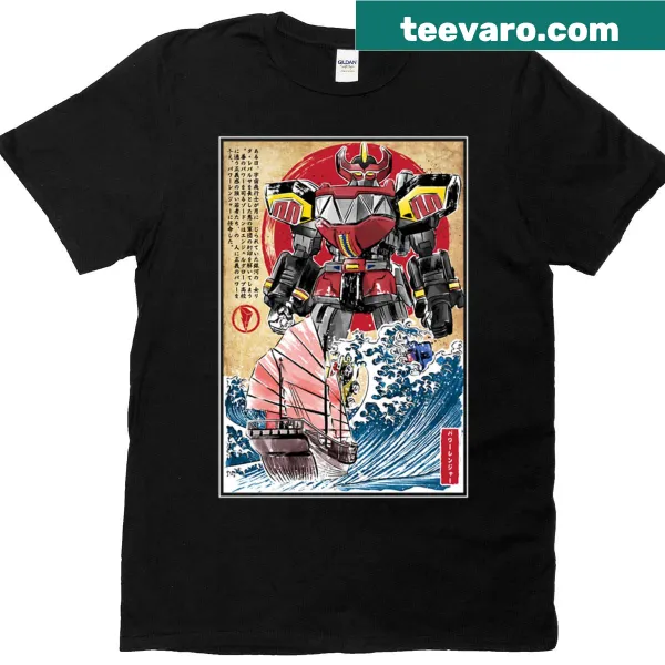 Megazord illustration t-shirt showcasing the iconic robot