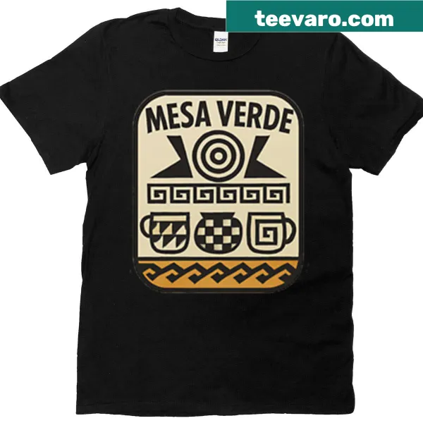 Illustrated Mesa Verde T-shirt featuring cliff dwellings and nature