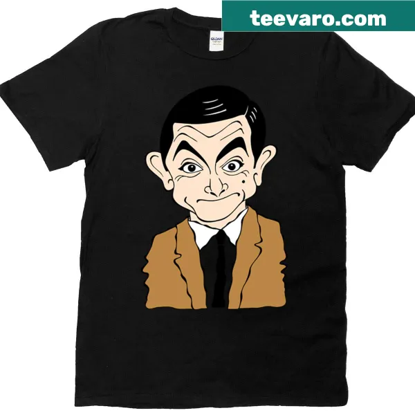 Mr Bean fan art graphic on a t-shirt