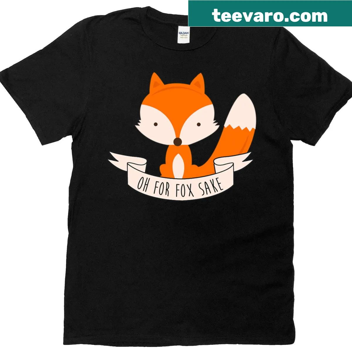 Funny Oh For Fox Sake t-shirt with humorous typography — on a men's t-shirt