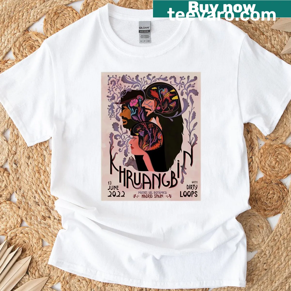 Khruangbin band tribute t-shirt with a nostalgic design — on a men's t-shirt