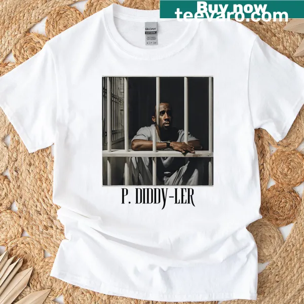 T-shirt featuring playful text about P Diddy