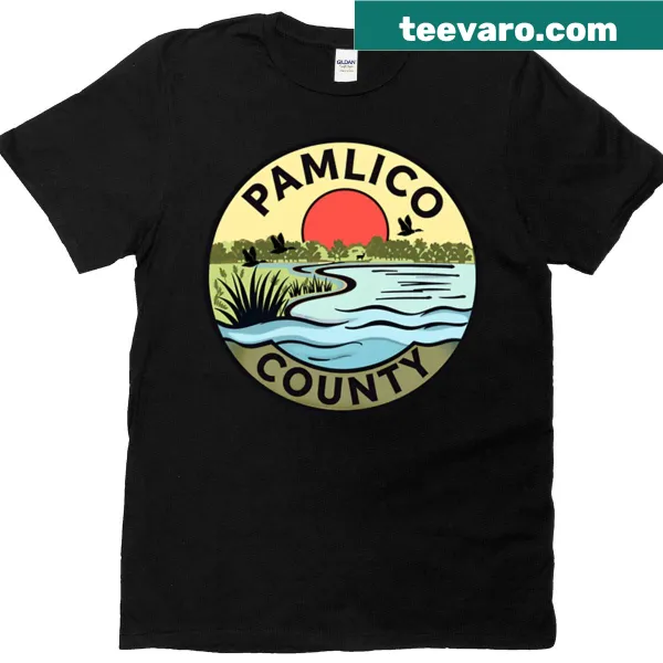 Oversized T-shirt with nature-themed design inspired by Pamlico County