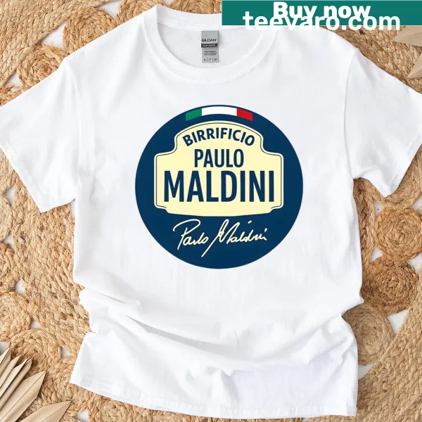 Fun illustration combining soccer and beer with a parody of Paulo Maldini.