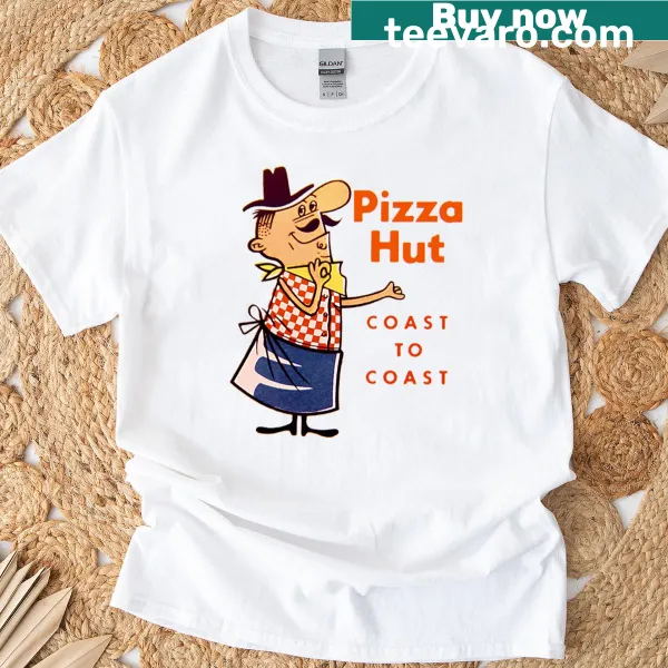 Oversized shirt featuring playful graphics of Pizza Pete from 1969.