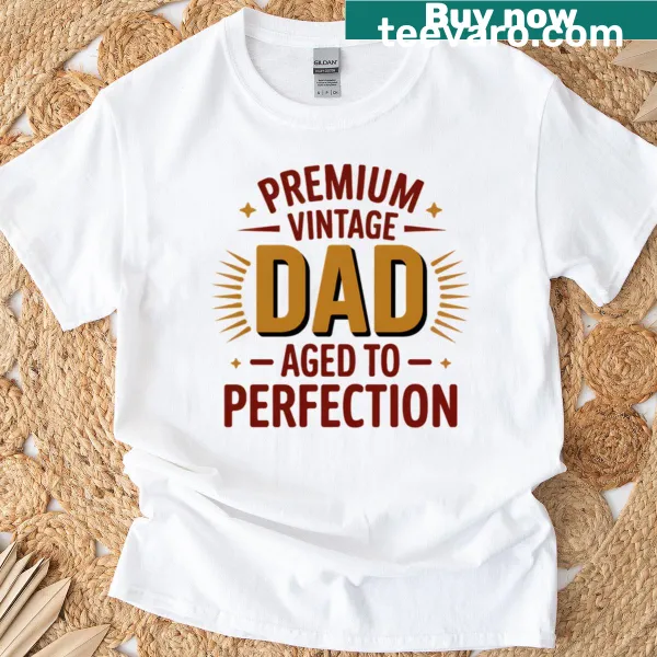 Vintage graphic T-shirt stating 'Aged To Perfection' with a retro design.