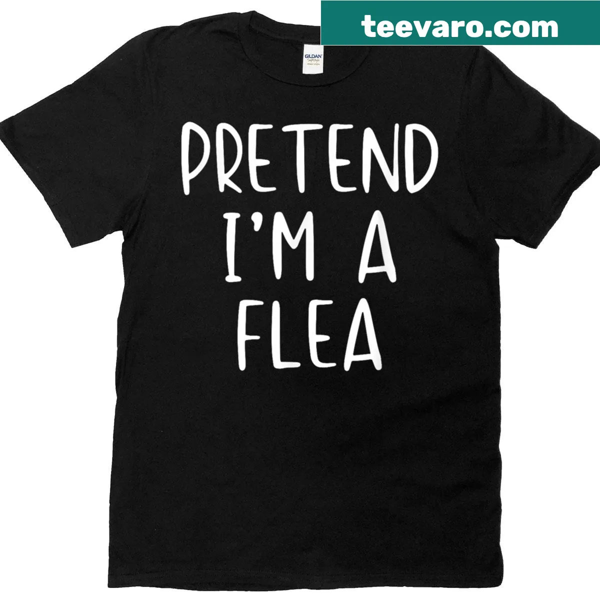 Funny 'Pretend I'm A Flea' Halloween costume T-shirt — on a men's t-shirt