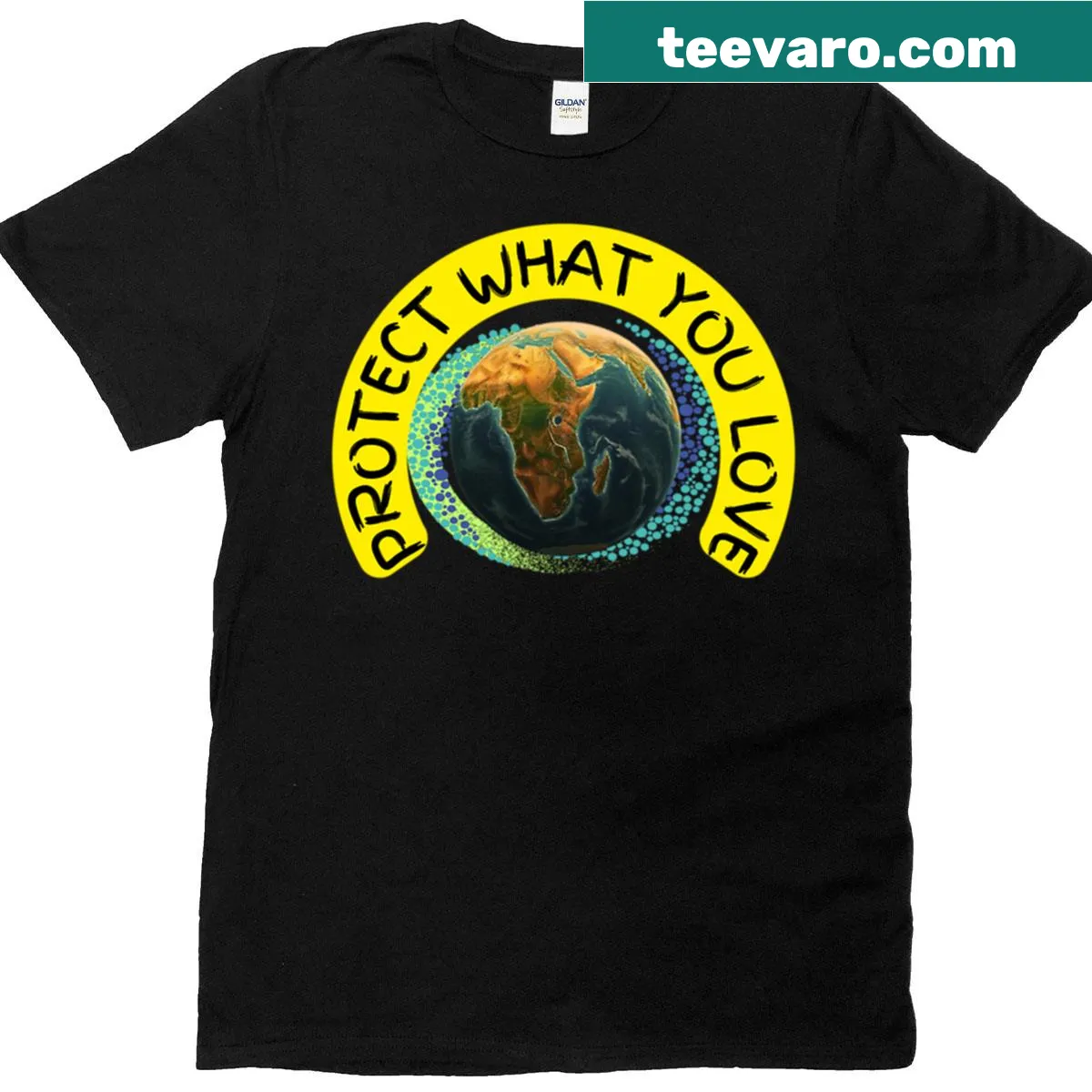 Earth activist t-shirt with an inspirational message design — on a men's t-shirt