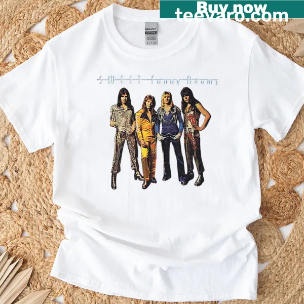 Typographic T-shirt celebrating The Sweet band