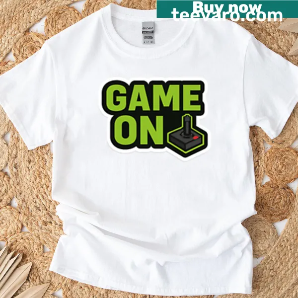 Retro pixel art T-shirt featuring an arcade joystick design