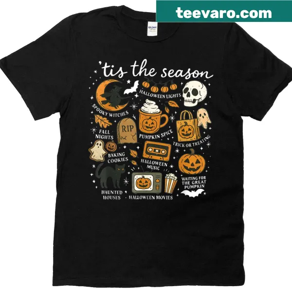 Cute Retro Boo Halloween t-shirt with ghost and pumpkin