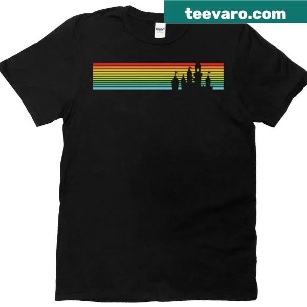 Retro Castle Stripes T-shirt with minimalist striped design