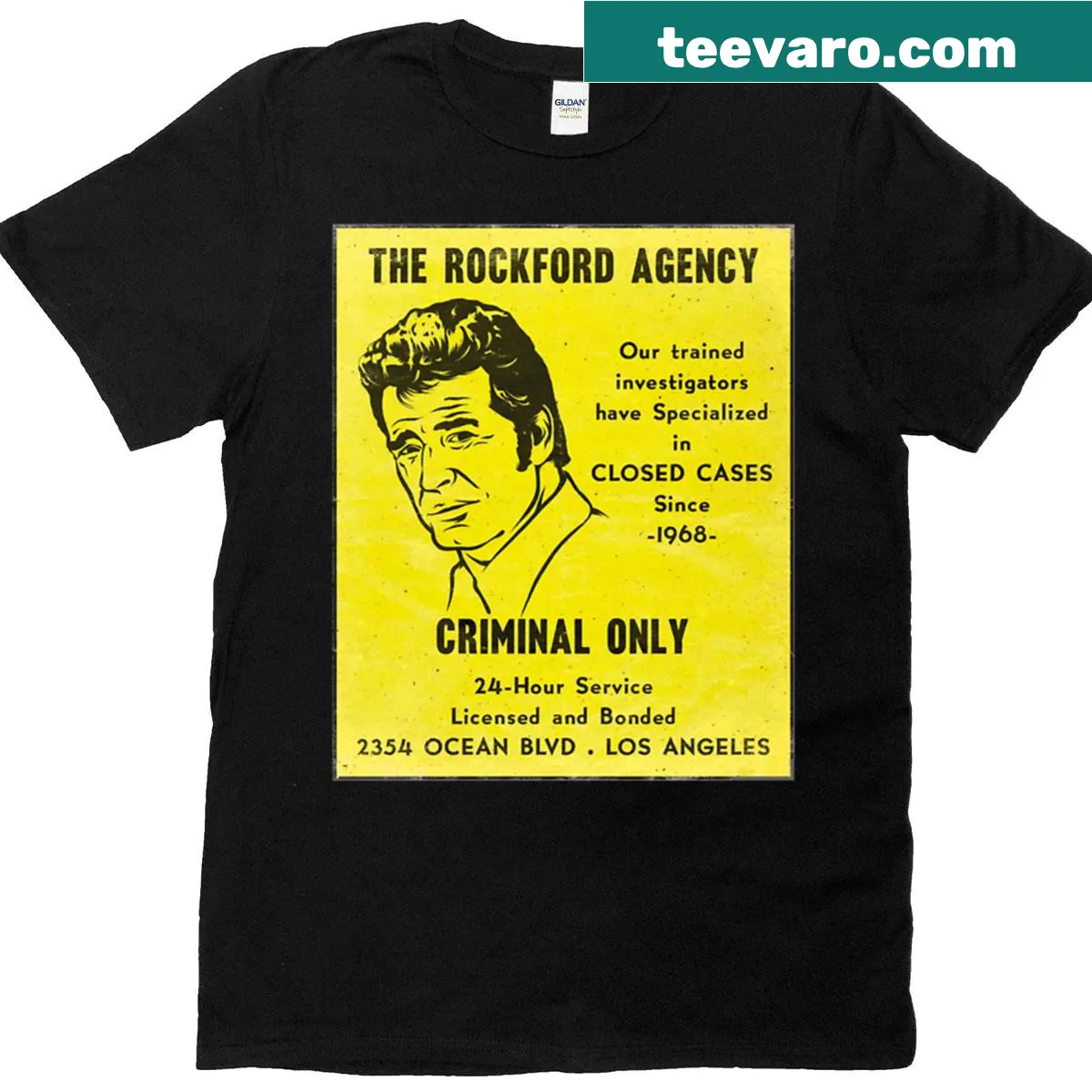 Rockford Files vintage-inspired t-shirt design — on a men's t-shirt