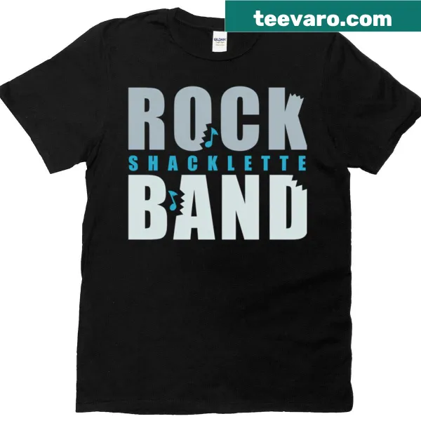 Vintage-style T-shirt featuring a fictional rock band design