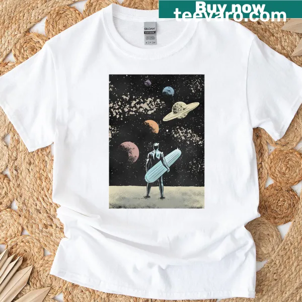 T-shirt featuring Silver Surfer in a cosmic illustration