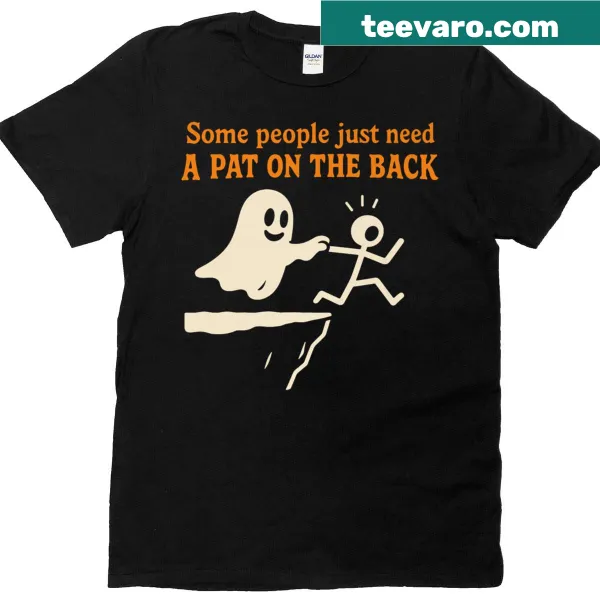 Funny ghost graphic with text on Halloween t-shirt