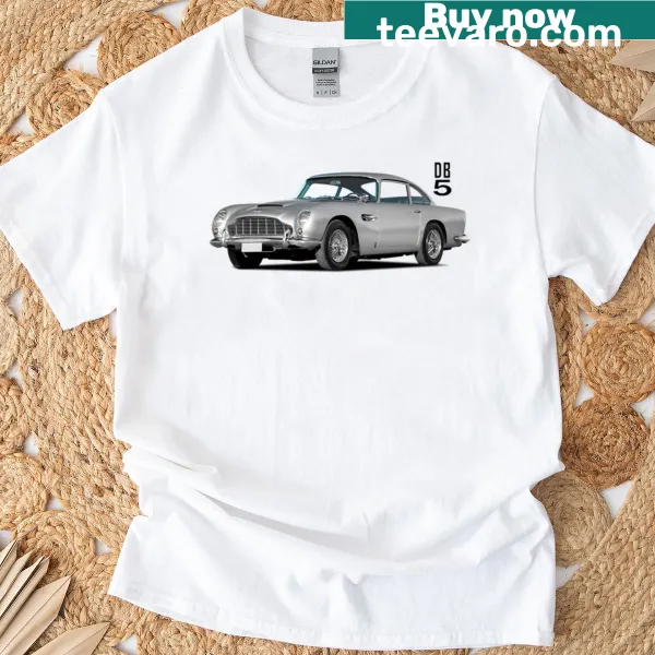 Minimalist DB5 car graphic t-shirt