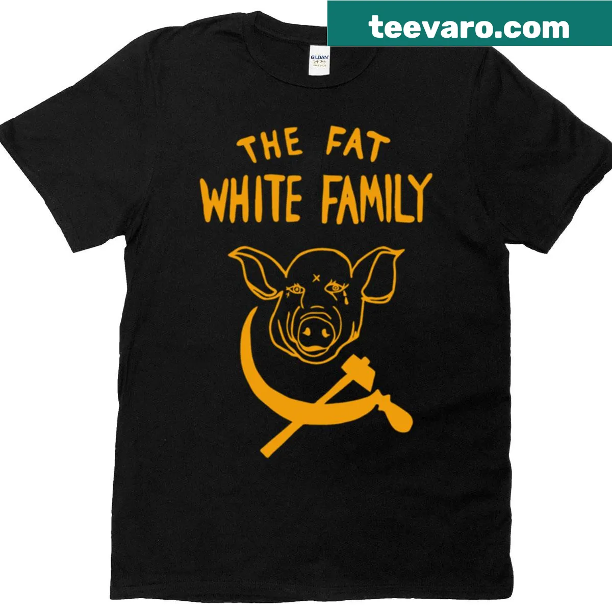 Vintage distressed shirt paying tribute to Fat White Family — on a men's t-shirt