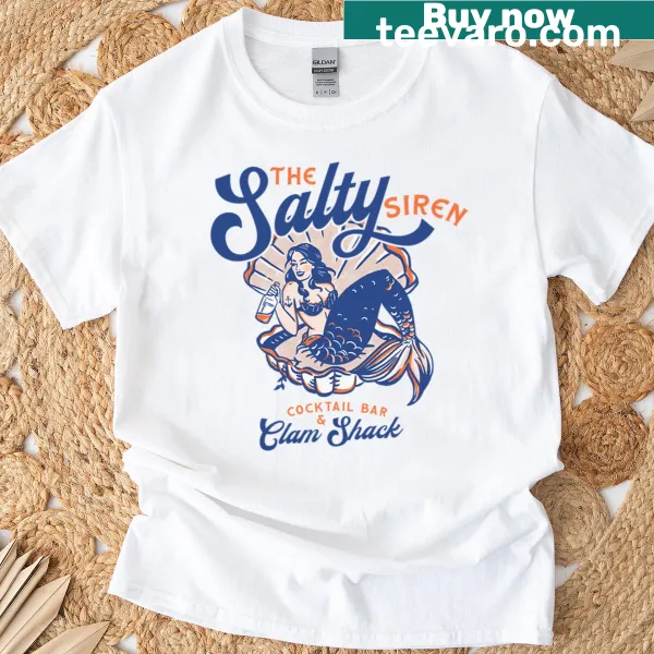 Cute retro mermaid shirt inspired by a cocktail bar theme