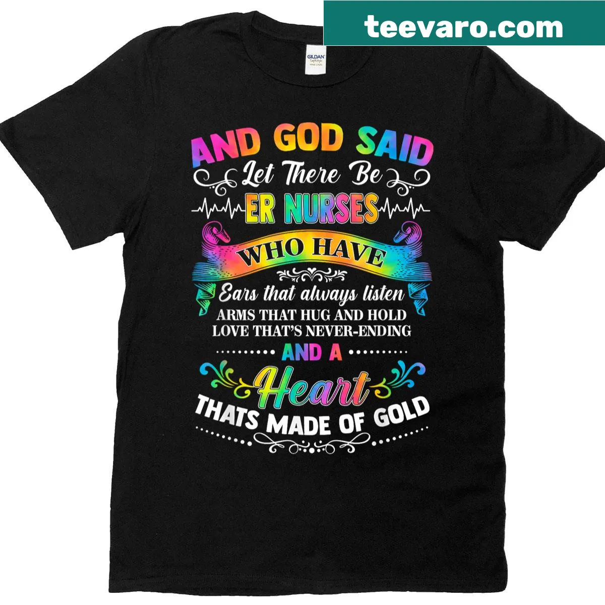Inspirational nurse graphic T-shirt with text — on a men's t-shirt