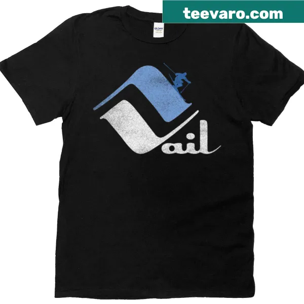 Vintage distressed T-shirt featuring Vail Colorado ski resort graphic