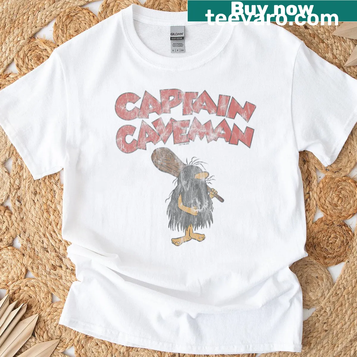 Vintage T-shirt with cartoon and movie graphic design — on a men's t-shirt