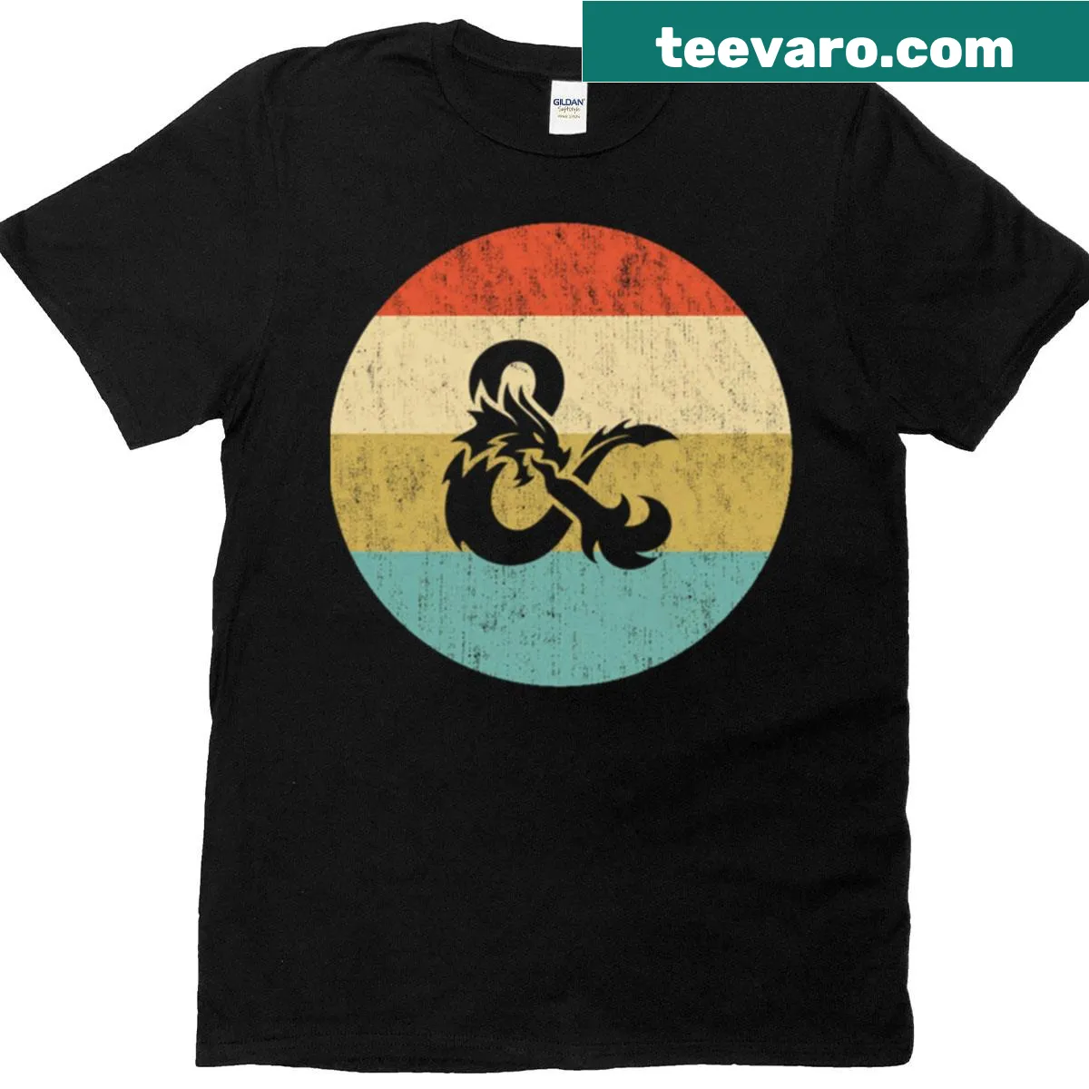 Vintage Dungeons & Dragons graphic on T-shirt — on a men's t-shirt