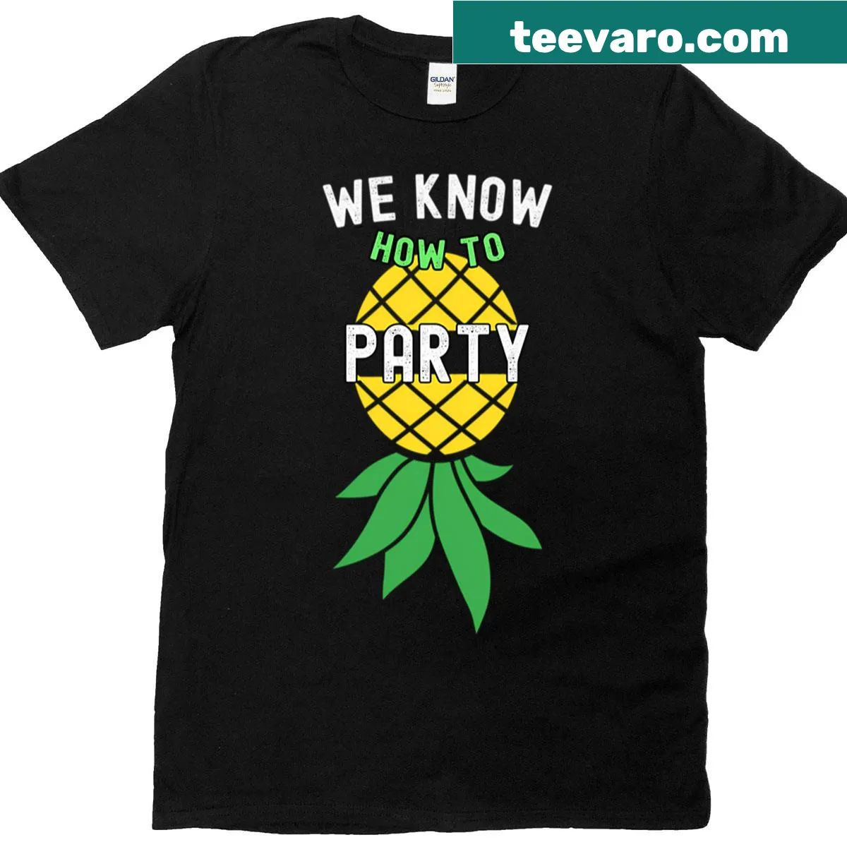 Funny upside down pineapple graphic on a humorous party t-shirt — on a men's t-shirt