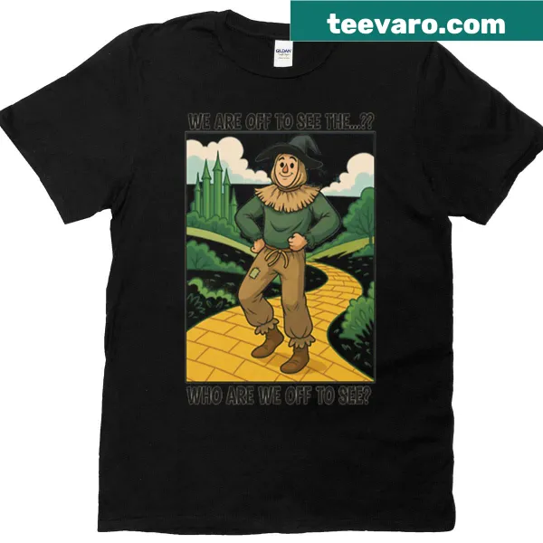 Illustrated T-shirt featuring the Scarecrow from The Wizard of Oz