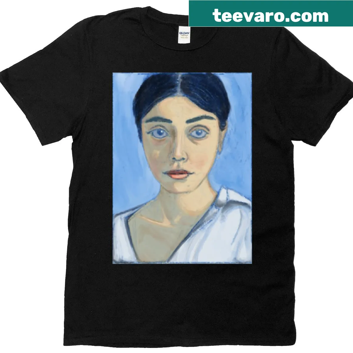 T-shirt with the phrase 'Who Painted That?' in bold font — on a men's t-shirt