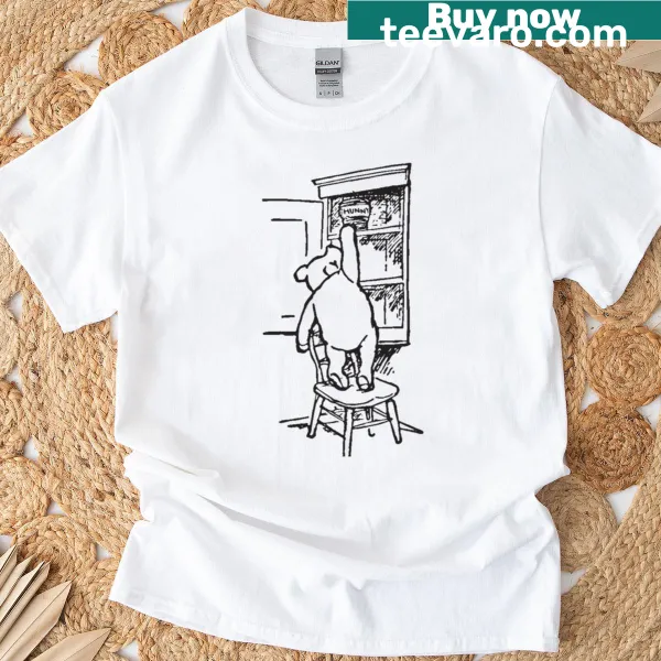 Cute T-shirt featuring an illustration of Winnie the Pooh