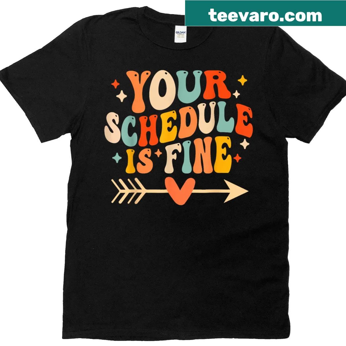 T-shirt for school counselors with the quote 'Your Schedule Is Fine' — on a men's t-shirt
