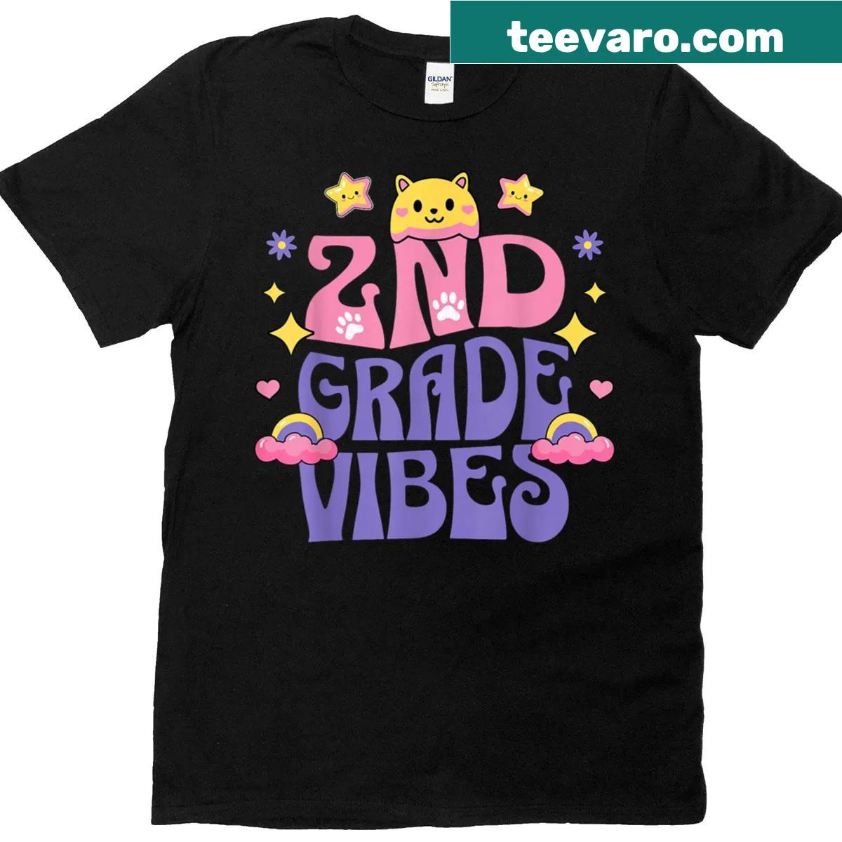 Cute T-shirt with kittens, perfect for 2nd graders — on a men's t-shirt