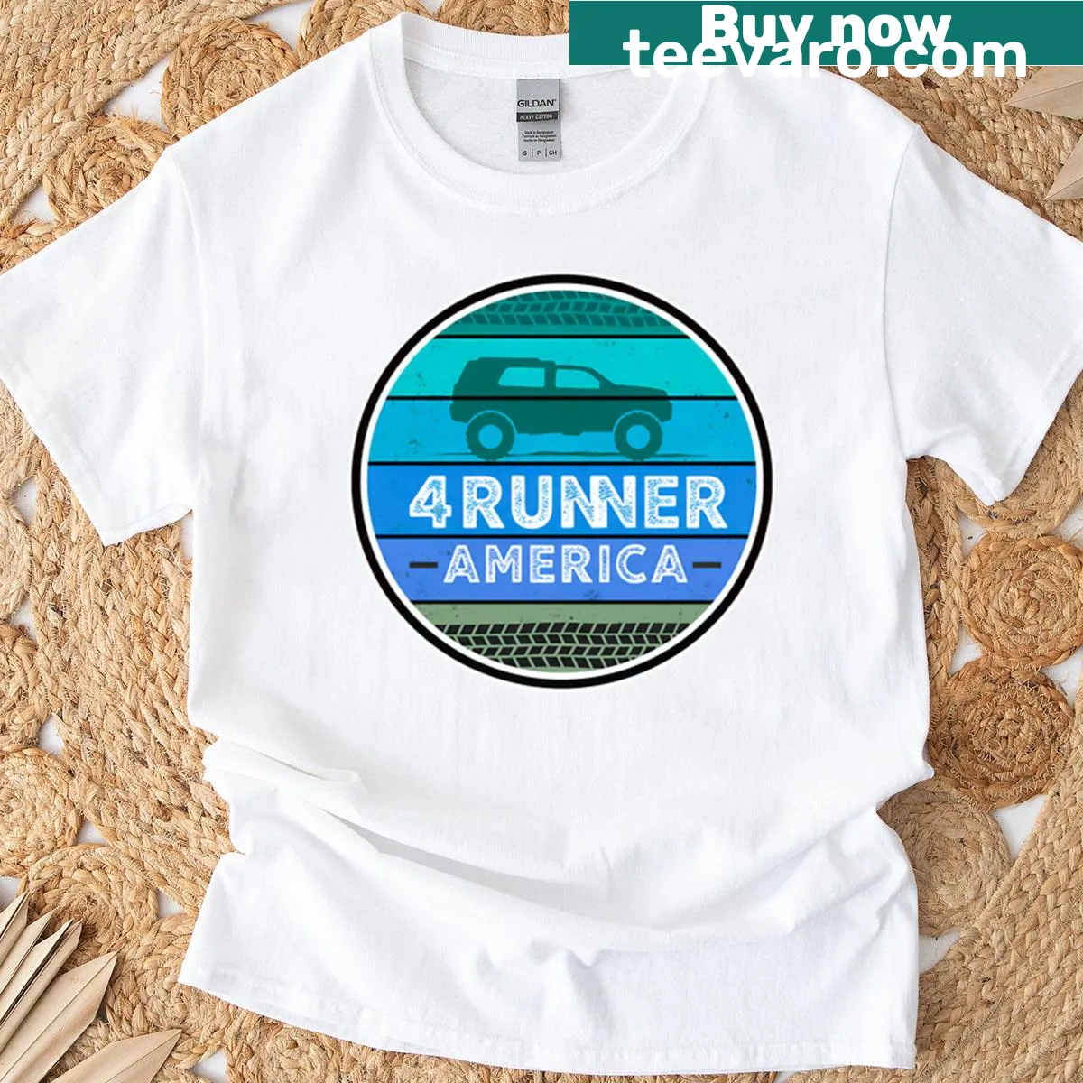 Retro graphic of the iconic 4Runner vehicle — on a men's t-shirt