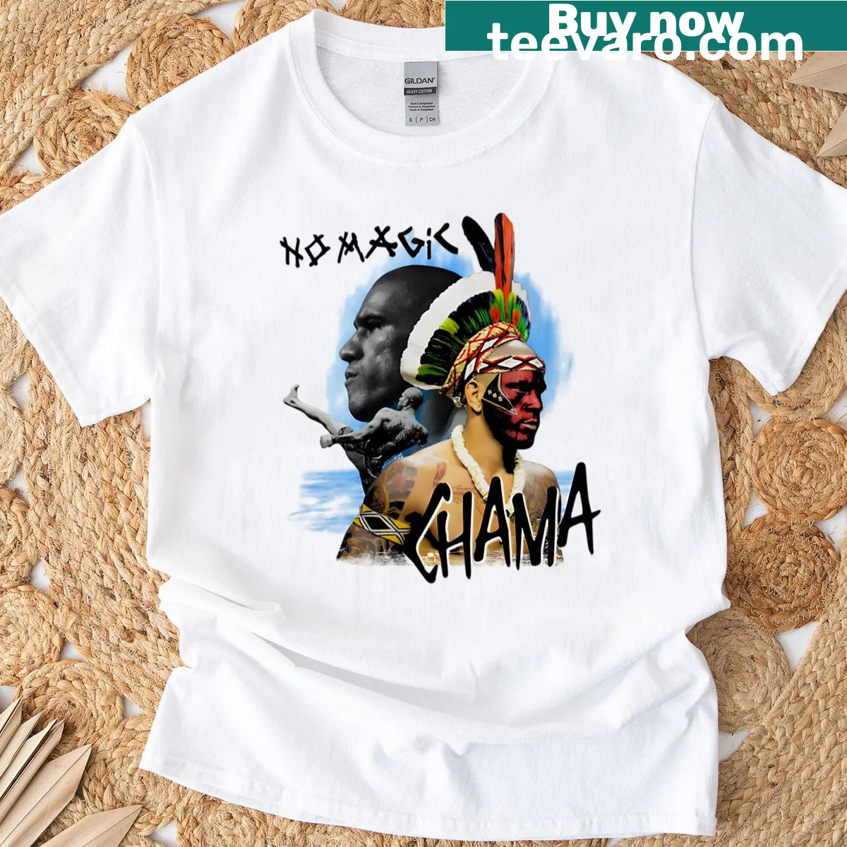 Typography graphic featuring Alex Pereira and 'Chama Headkick' — on a men's t-shirt