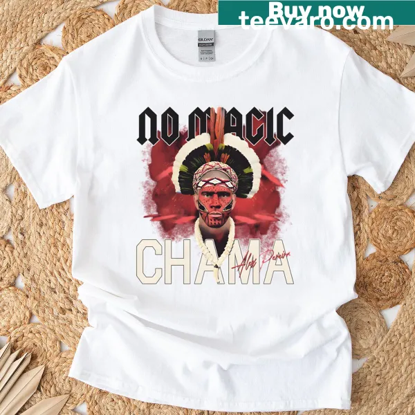 Typography design of 'No Magic Chama' graphic t-shirt